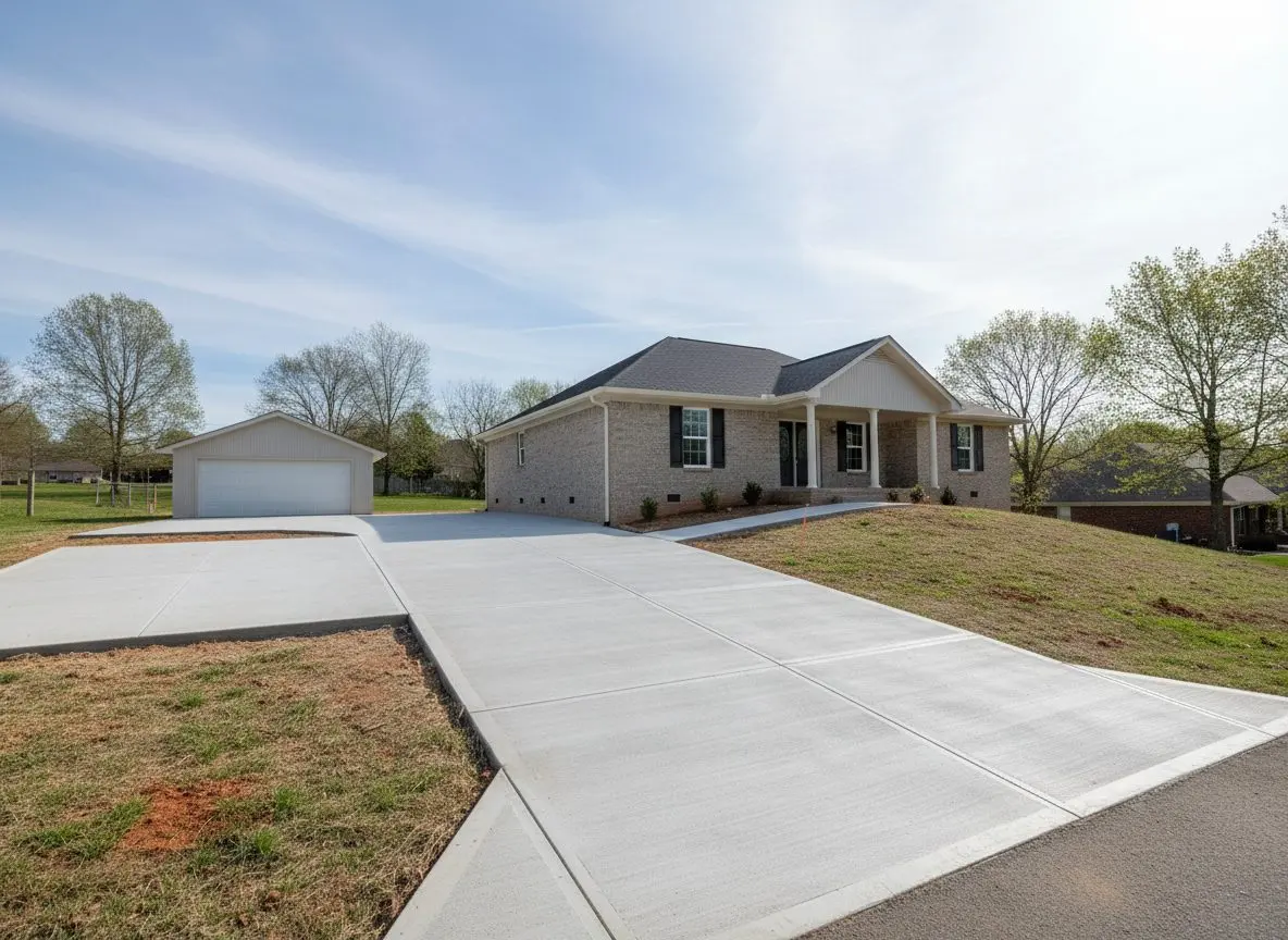New Driveway and Parking Pad in North Little Rock
